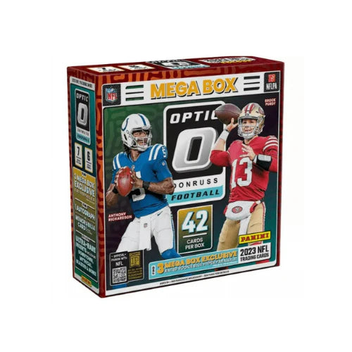 2023 Panini Donruss Optic Football Mega Box Walmart Blue Hyper